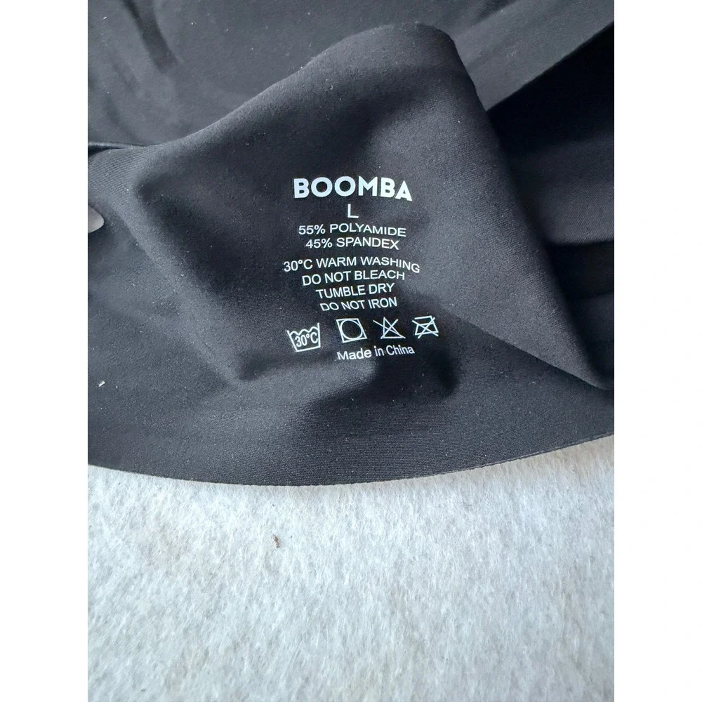 BOOMBA Ava‎ Comfy Bra Onyx Black Large Seamless Wire-Free